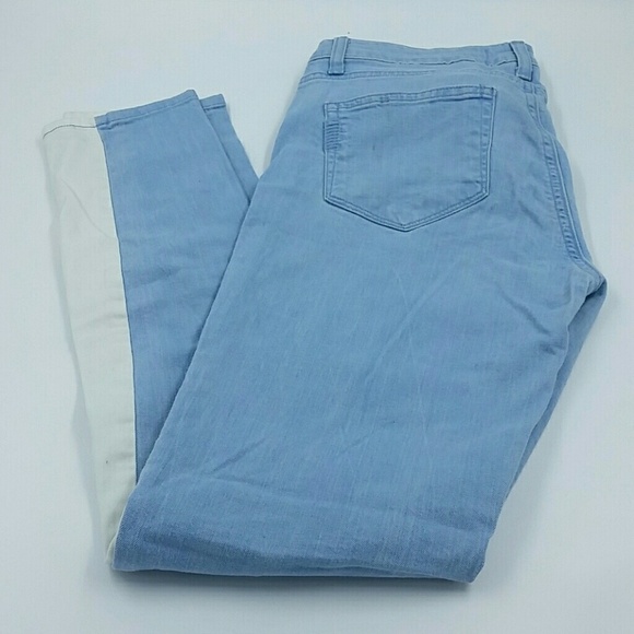 PAIGE l Two Tone Skinny Jeans F2 - Picture 1 of 6
